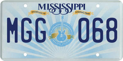 MS license plate MGG068