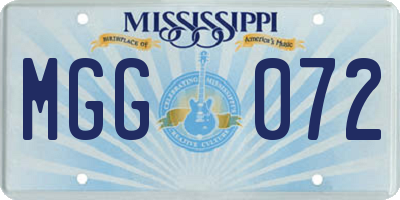 MS license plate MGG072