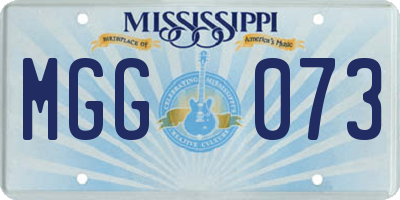 MS license plate MGG073