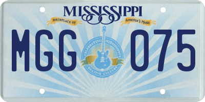 MS license plate MGG075