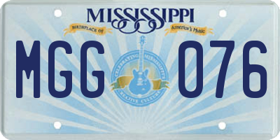 MS license plate MGG076