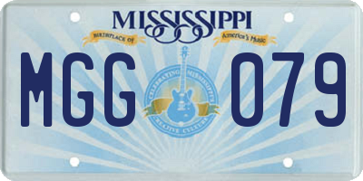 MS license plate MGG079