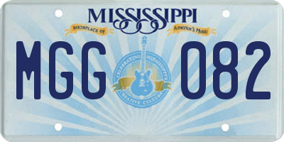 MS license plate MGG082