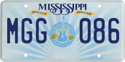 MS license plate MGG086