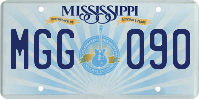 MS license plate MGG090