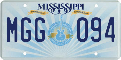 MS license plate MGG094