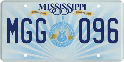 MS license plate MGG096