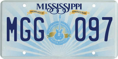 MS license plate MGG097