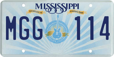 MS license plate MGG114