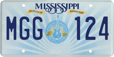 MS license plate MGG124