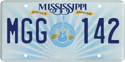 MS license plate MGG142
