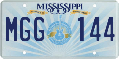 MS license plate MGG144