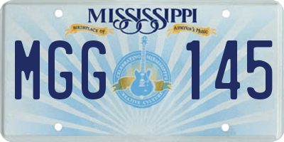 MS license plate MGG145