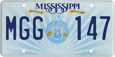 MS license plate MGG147