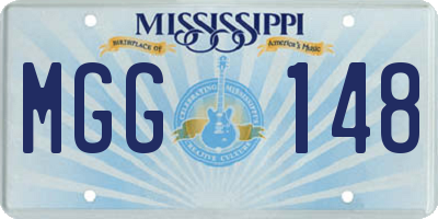 MS license plate MGG148