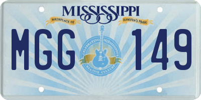 MS license plate MGG149