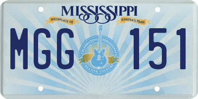 MS license plate MGG151