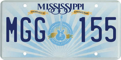 MS license plate MGG155