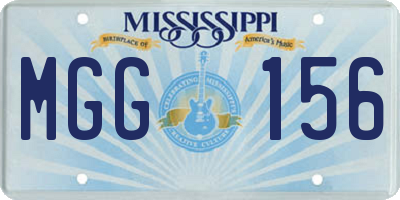 MS license plate MGG156