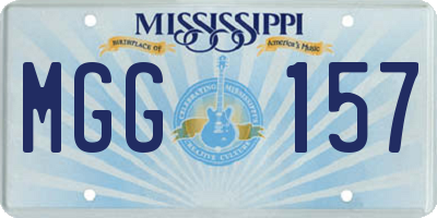 MS license plate MGG157