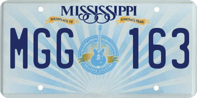 MS license plate MGG163