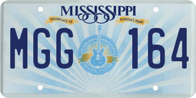 MS license plate MGG164