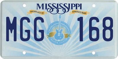 MS license plate MGG168
