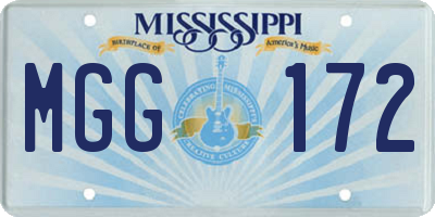 MS license plate MGG172