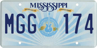 MS license plate MGG174