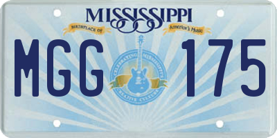 MS license plate MGG175
