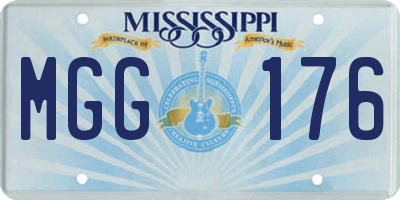 MS license plate MGG176