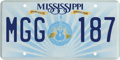 MS license plate MGG187