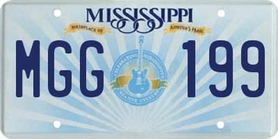 MS license plate MGG199