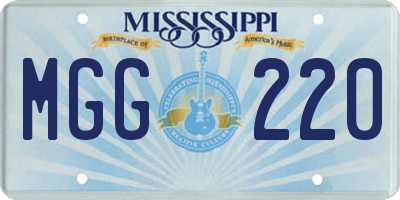 MS license plate MGG220