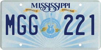 MS license plate MGG221