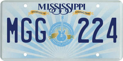MS license plate MGG224