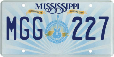 MS license plate MGG227