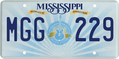 MS license plate MGG229