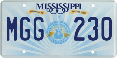 MS license plate MGG230