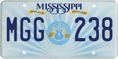 MS license plate MGG238