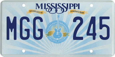 MS license plate MGG245