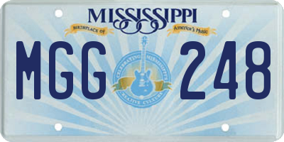 MS license plate MGG248