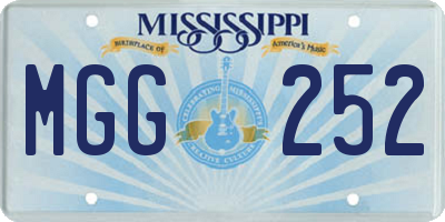 MS license plate MGG252