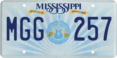 MS license plate MGG257