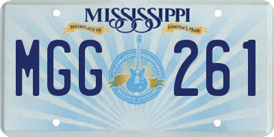 MS license plate MGG261
