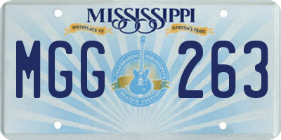 MS license plate MGG263