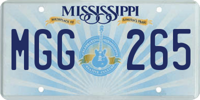 MS license plate MGG265