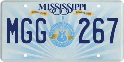 MS license plate MGG267