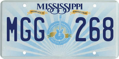 MS license plate MGG268