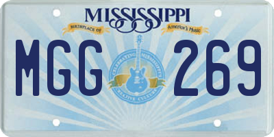 MS license plate MGG269